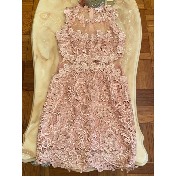 LAST CHANCE Lace Mauve Dress - Picture 2 of 4
